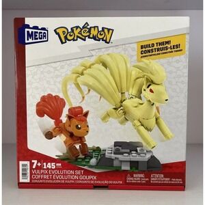 Pokemon Mega‎ Build  Vulpix & Ninetales Evolution Set 145 Pieces, Brand New
